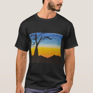 Camiseta Silhueta de árvores no pôr do sol