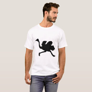 Camiseta Silhueta de Avestruz