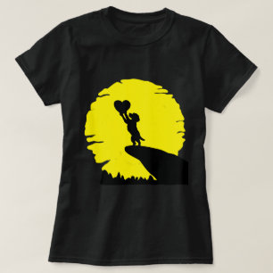 Camiseta Silhueta de Balão em Forma de Coração – Amor e Esp