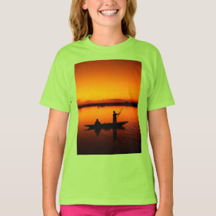 Camiseta Silhueta De Barcos Solares, Removendo-16497