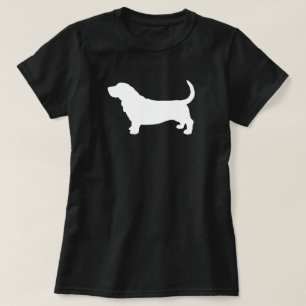 Camiseta Silhueta de Basset Hound Presente Legal para Amant