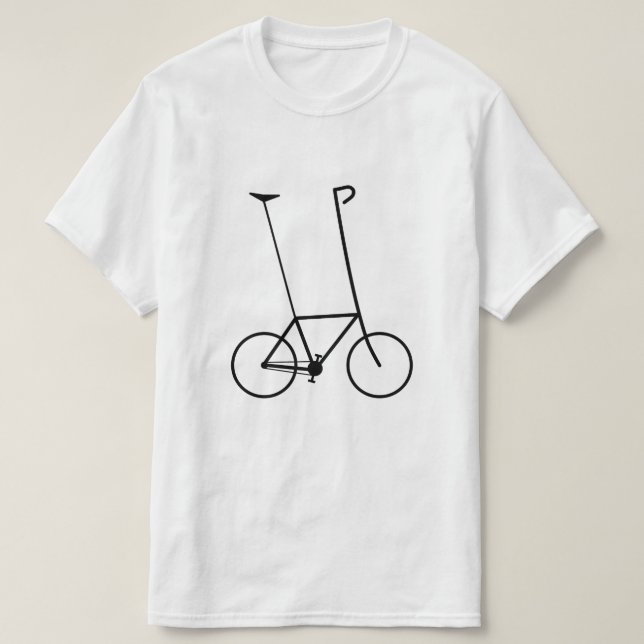 Camiseta Silhueta de bicicleta de bobo: alto assento e barr (Frente do Design)