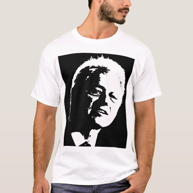 Camiseta Silhueta de Bill Clinton (Frente)