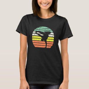 Camiseta Silhueta de Breakdance Breakdancing Vintage Retro