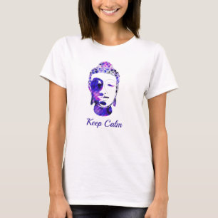 Camiseta Silhueta de buda motivacional desenhada com mão ro