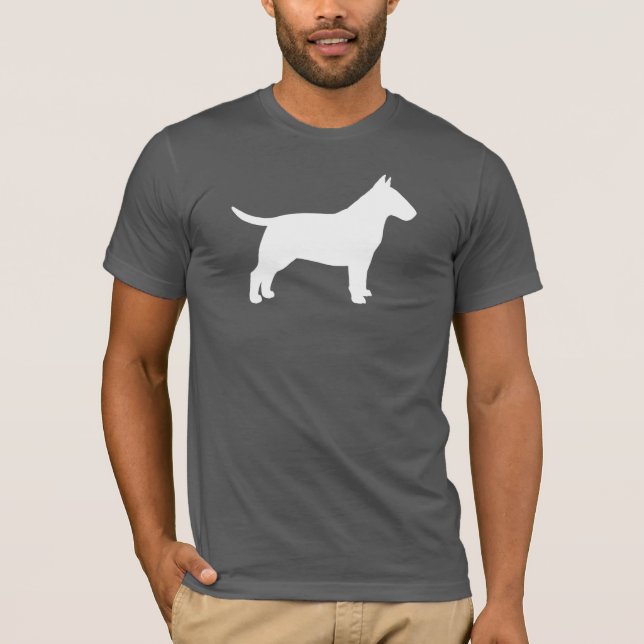 Camiseta Silhueta de bull terrier (Frente)