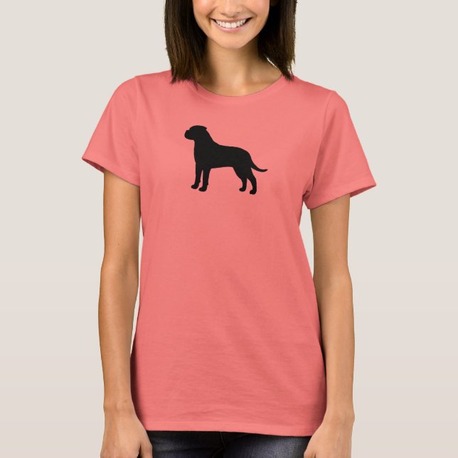 Camiseta Silhueta de Bullmastiff (Frente)