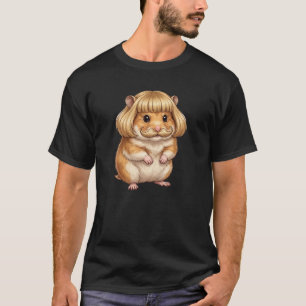 Camiseta Silhueta de Cabelo Estranho e Bigode de Guidão Mem