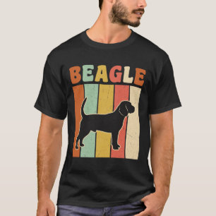 Camiseta Silhueta de Cachorro Beagle Retro Listra Vintage