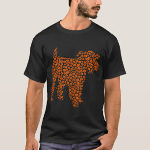 Camiseta Silhueta de Cachorro Miniature Schnauzer Halloween