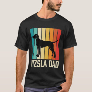 Camiseta Silhueta de Cachorro Pai Vizsla Retro