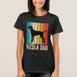Camiseta Silhueta de Cachorro Pai Vizsla Retro
