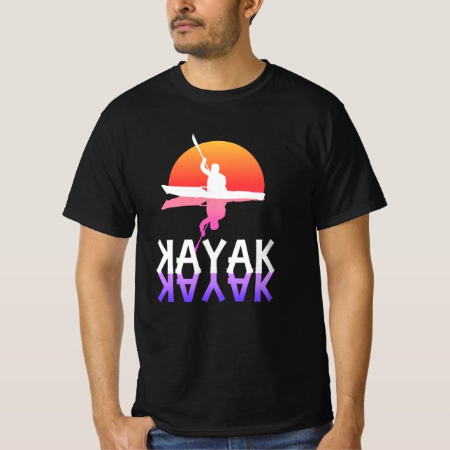 Camiseta Silhueta de caiaque | Remo de caiaque (Frente)