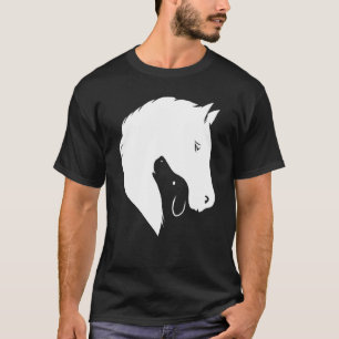 Camiseta Silhueta de Cavalo Cachorro Roupa de Animal Equino