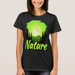Camiseta Silhueta de Cena de Montanha e Floresta 6