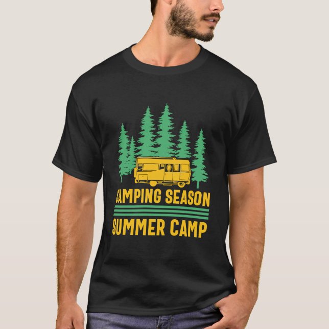 Camiseta Silhueta de Cena de Montanha e Floresta 72 (Frente)