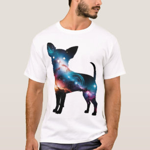 Camiseta Silhueta de Chihuahua da Galáxia