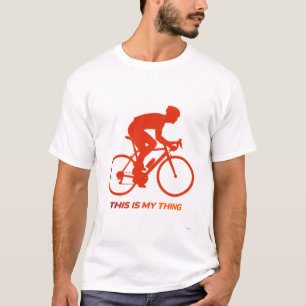 Camiseta Silhueta de Ciclismo de Estrada Ação Estilo de Vid