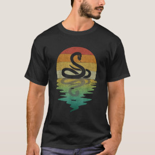 Camiseta Silhueta De Cobra Pôr Do Sol Retro Vintage 70s Nat