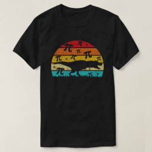 Camiseta Silhueta de Dinossauro Retroativo Pi Dia 3.14