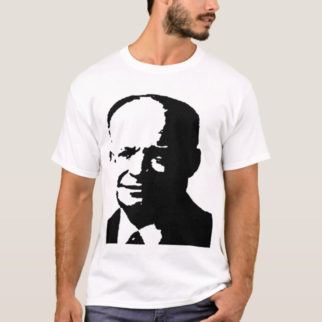 Camiseta Silhueta de Dwight D. Eisenhower (Frente)