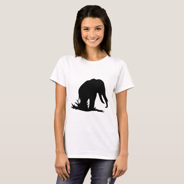 Camiseta Silhueta de Elefante (Frente Completa)