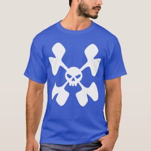 Camiseta Silhueta de Esqueleto de Halloween Branco Punk Roc