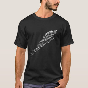 Camiseta Silhueta de esqui desenhada 2