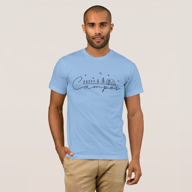 Camiseta Silhueta de Feliz Camper (Frente Completa)