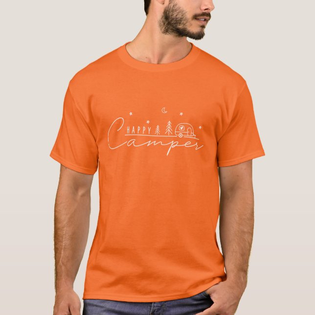 Camiseta Silhueta de Feliz Camper (Frente)