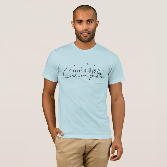 Camiseta Silhueta de Feliz Camper (Frente Completa)