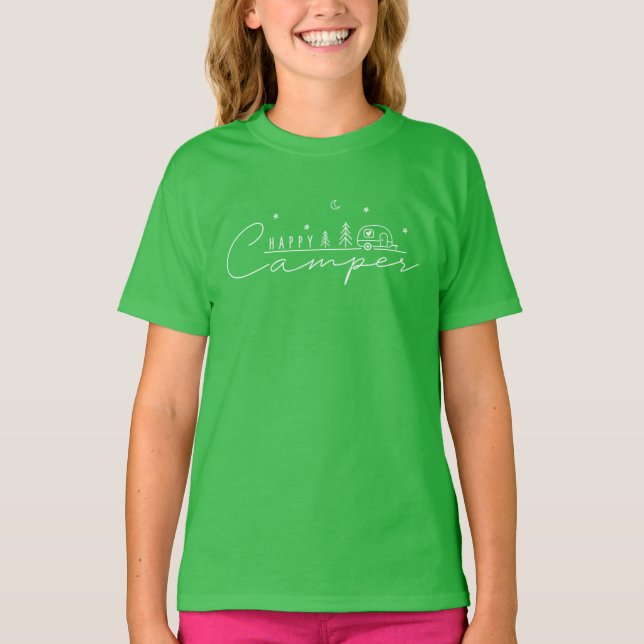 Camiseta Silhueta de Feliz Camper (Frente)