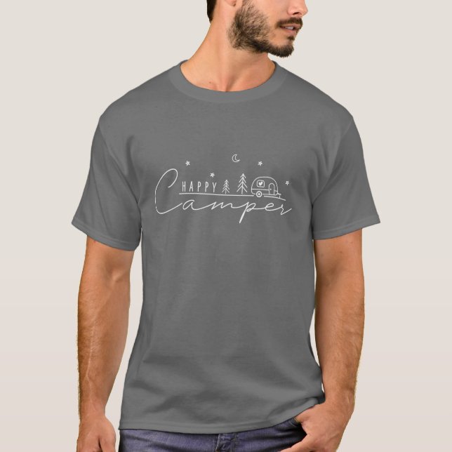 Camiseta Silhueta de Feliz Camper (Frente)