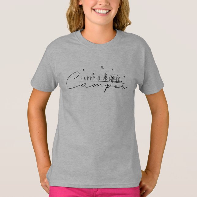 Camiseta Silhueta de Feliz Camper (Frente)