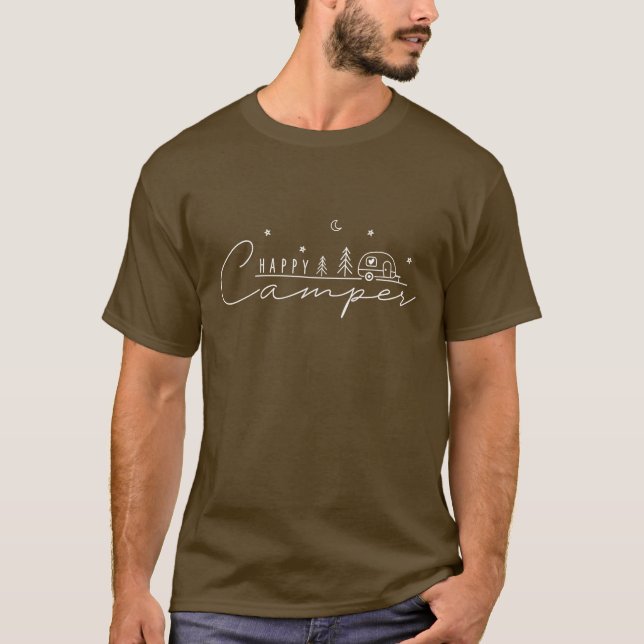 Camiseta Silhueta de Feliz Camper (Frente)
