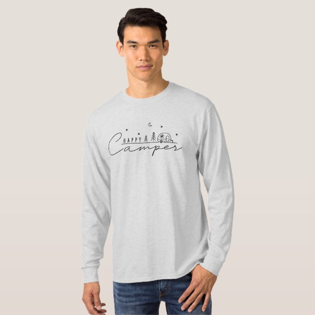 Camiseta Silhueta de Feliz Camper (Frente Completa)