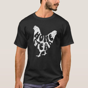 Camiseta Silhueta de Galinha da Fazenda Amigos da Galinha