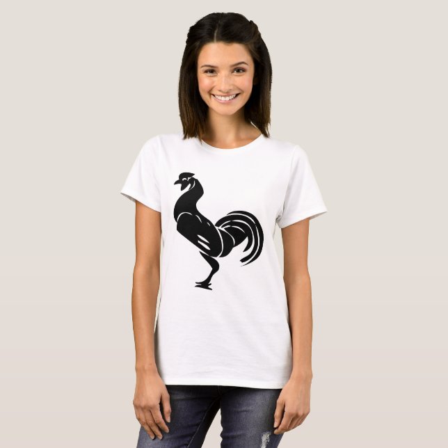 Camiseta Silhueta de galo (Frente Completa)