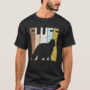 Camiseta Silhueta de Gato Vintage Amante de Gato