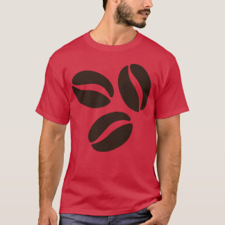 Camiseta Silhueta de Grão de Café Duo amigos