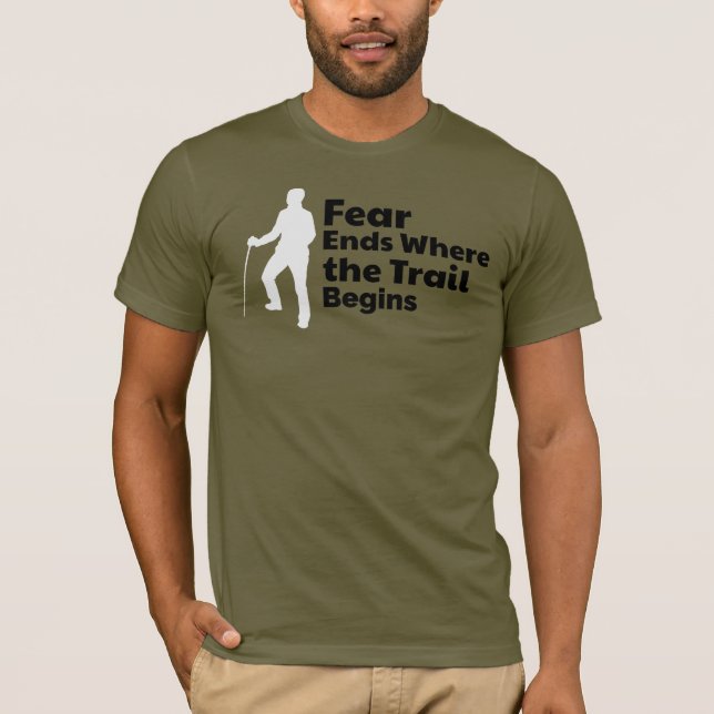 Camiseta Silhueta de Hiker Solitário - Teto testado por tri (Frente)