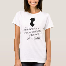 silhueta de Jane Austen e citação de livro,