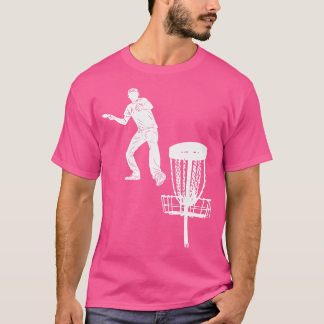 Camiseta Silhueta de jogador americano de golfe de disco Fr (Frente)