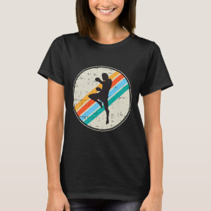 Camiseta Silhueta de Lutador de Kickboxing Artes Marciais R