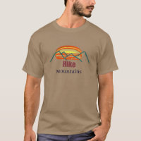 Camiseta Silhueta de Montanhas de Fim de Tarde
