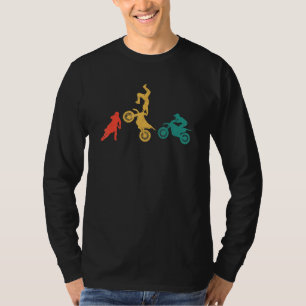 Camiseta Silhueta de Motociclista de Motocross de Bicicleta