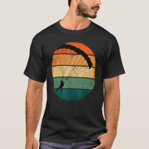 Camiseta Silhueta de paraquedista de paraquedismo
