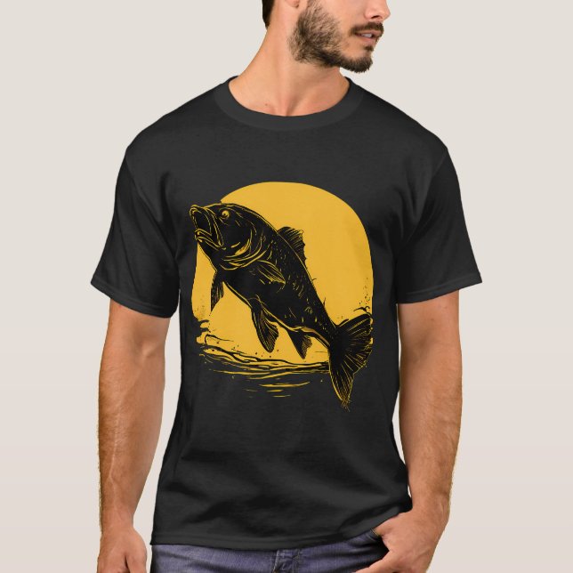 Camiseta silhueta de peixe (Frente)