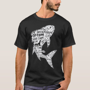 Camiseta Silhueta de Peixe Divertida Tipografia – Arte Aq