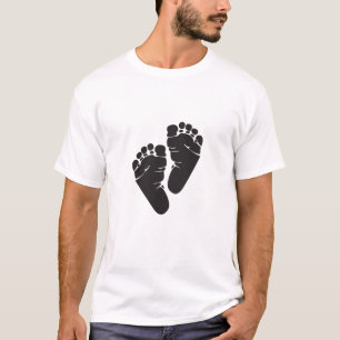 Camiseta silhueta de pés de bebê